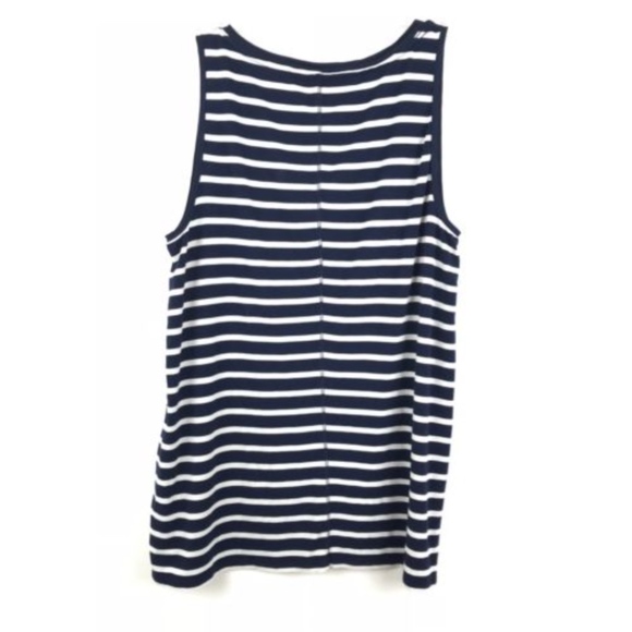 White House Black Market Blue Striped Tank Top - Picture 7 of 7